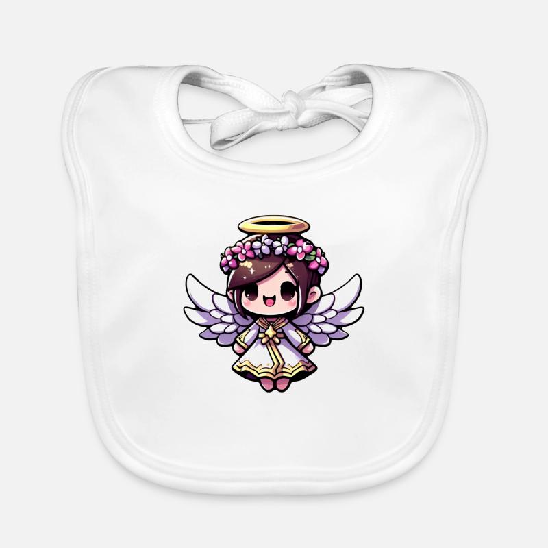 Ätherisches Engels-Chibi - Engel, niedlich, entzückend Baby Bio-Lätzchen