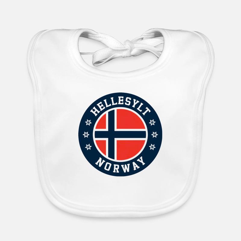 Hellesylt Norwegen Flagge Baby Bio-Lätzchen