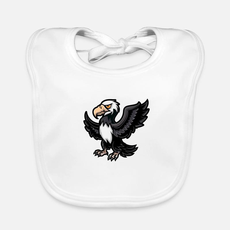 adler comic - Baby Bio-Lätzchen - Weiß