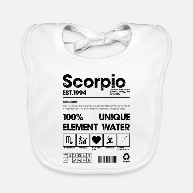 Scorpio 1994 Organic Baby Bibs