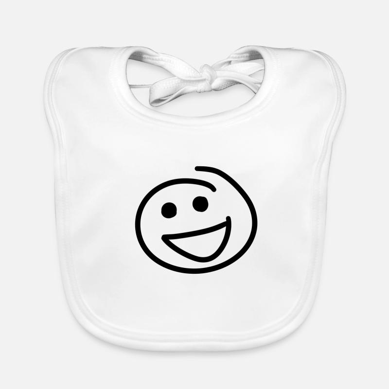 Laughing happy face Organic Baby Bibs