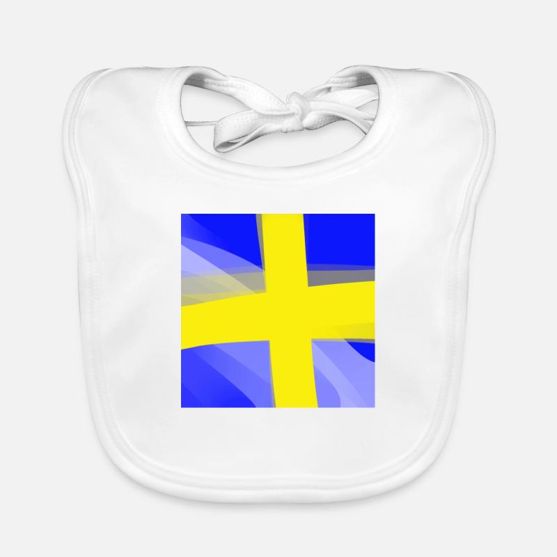 Drapeau de la Suède Bavoir bio Bébé