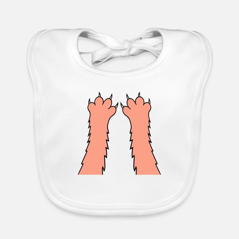 Cats, claws, paws, paws, sharp claws, scratching Organic Baby Bibs