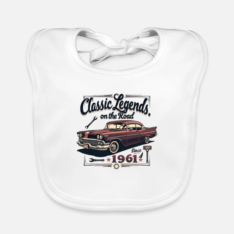 Oldtimer - Classic Legends - Baby Bio-Lätzchen - Weiß