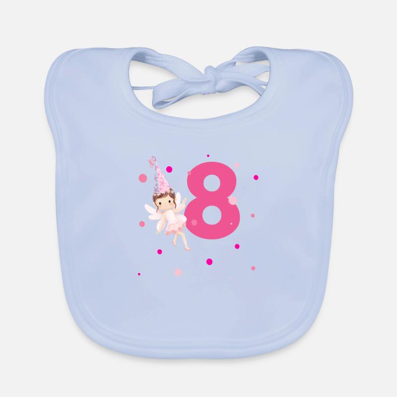 8e anniversaire fée rose Bavoir bio Bébé