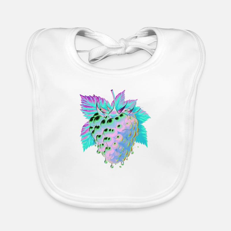 Runny Psychedelic Raspberry Organic Baby Bibs