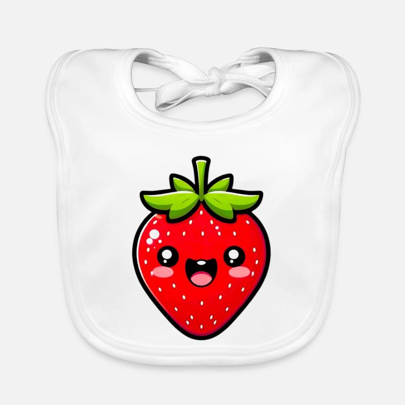 Fraise Fraises Bavoir bio Bébé