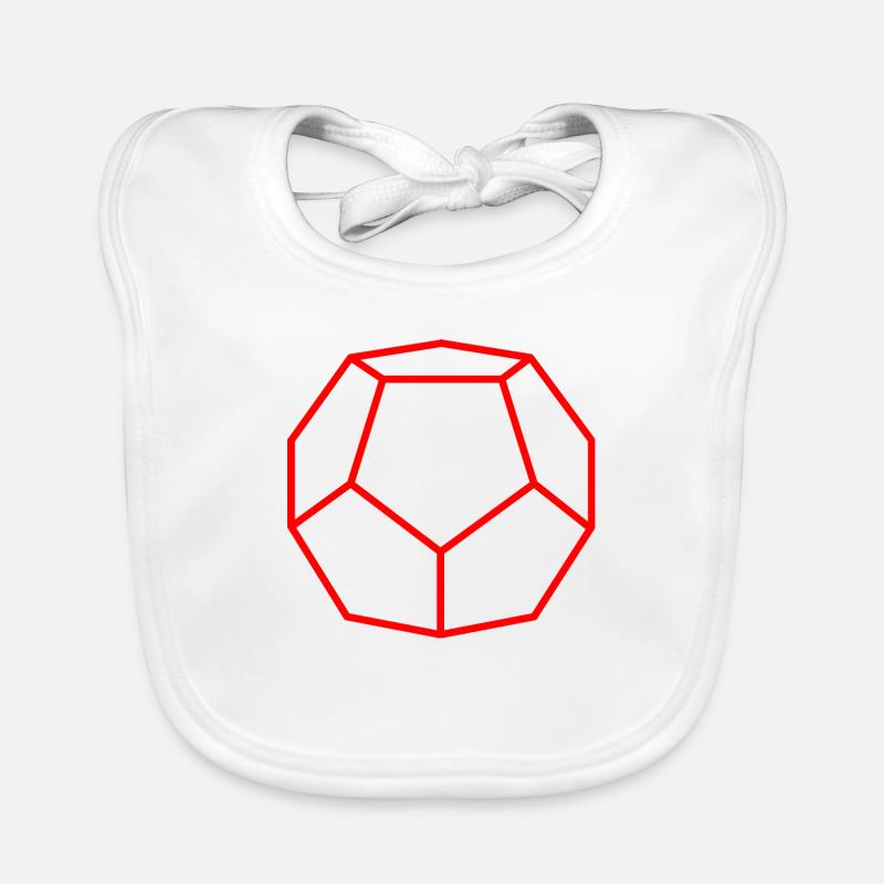 Roter Dodekaeder Baby Bio-Lätzchen