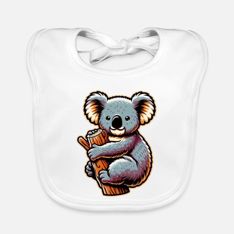 Koala - Bavoir bio Bébé - blanc