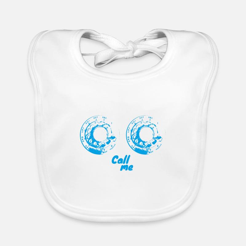Romantic phone - blue version Organic Baby Bibs