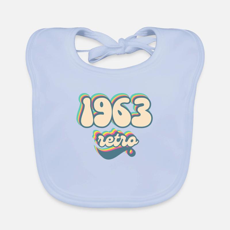 1963 Retro Gift Idea Organic Baby Bibs