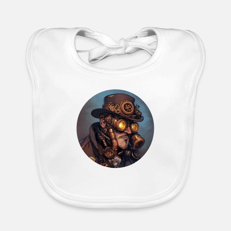 Steampunk style: nostalgia meets technology Organic Baby Bibs
