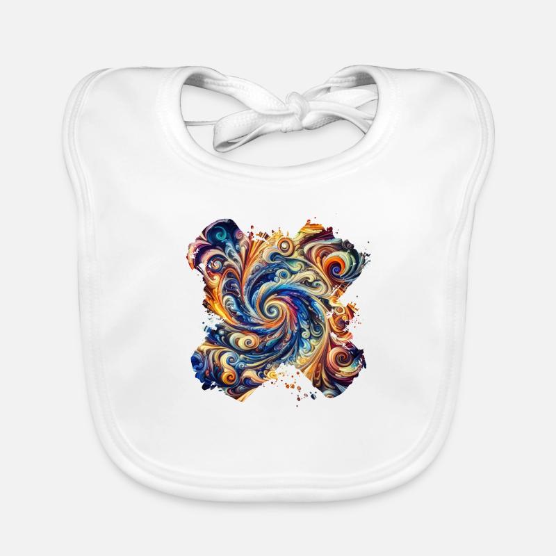 Lebendiger abstrakter Wirbel Baby Bio-Lätzchen