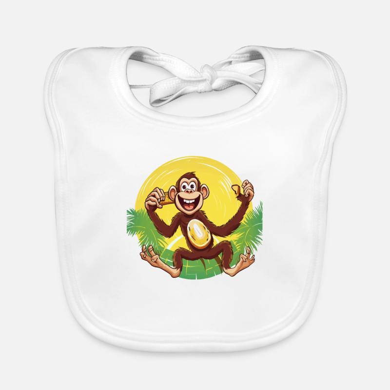 Rhythm Monkey Organic Baby Bibs