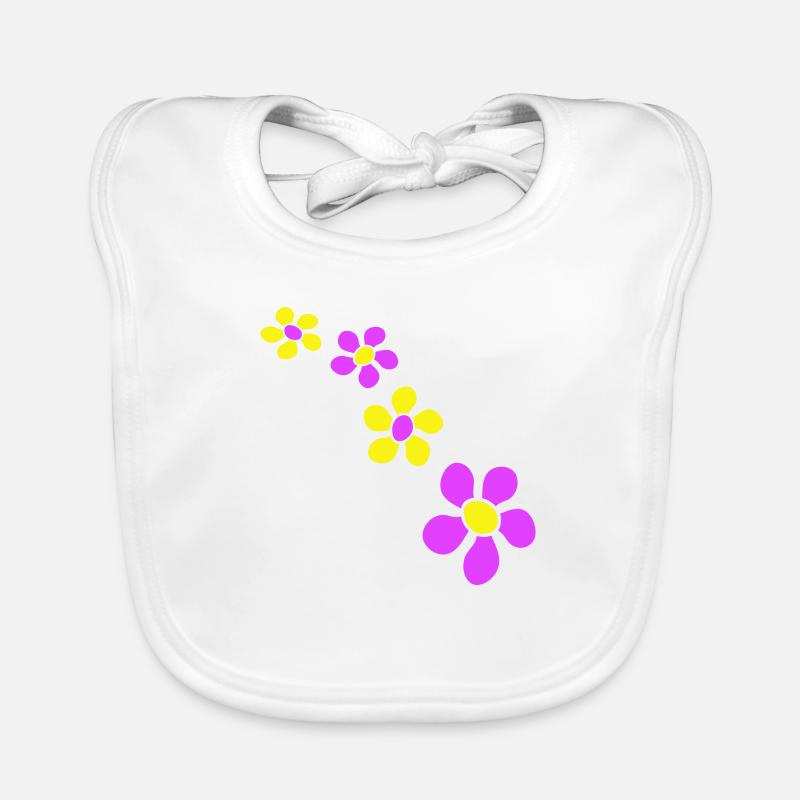 Beaucoup de fleurs colorées belle conception de motif décoratif Bavoir bio Bébé