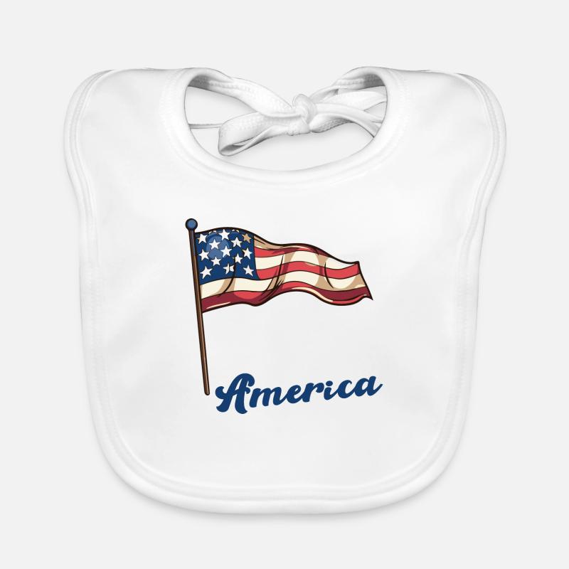 Drapeau de l’Amérique Bavoir bio Bébé