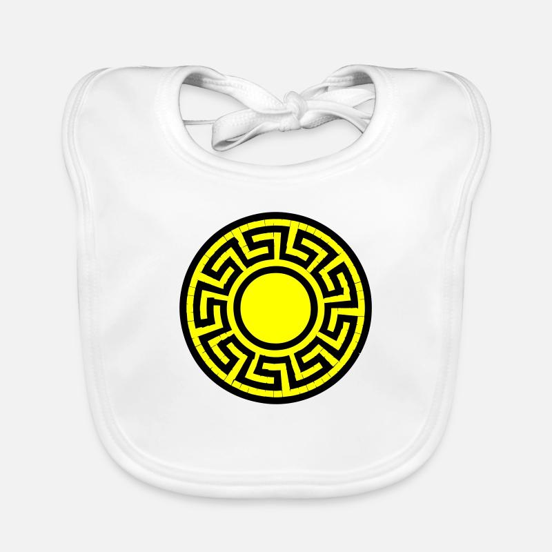 Disk Pattern Organic Baby Bibs