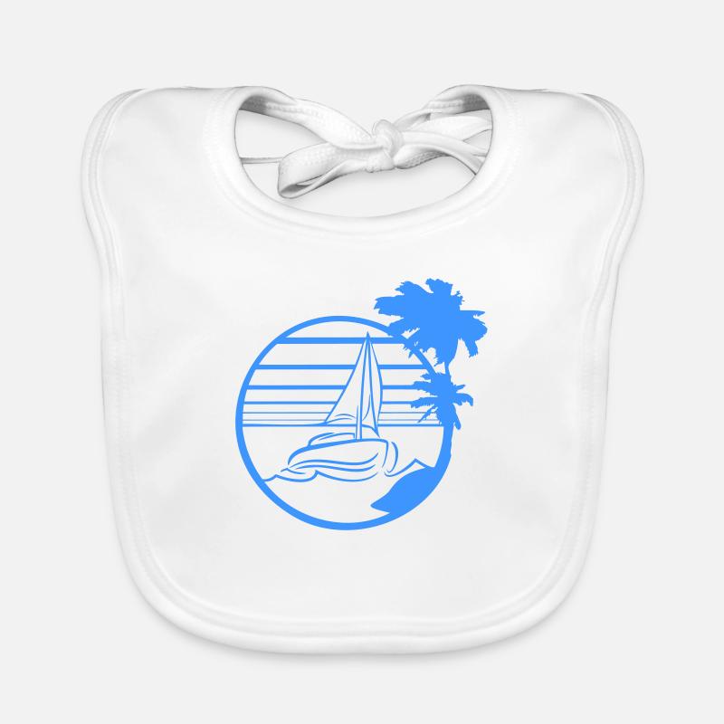 Ship Sun Stripe Sailor Captain Water Boat Organic Baby Bibs