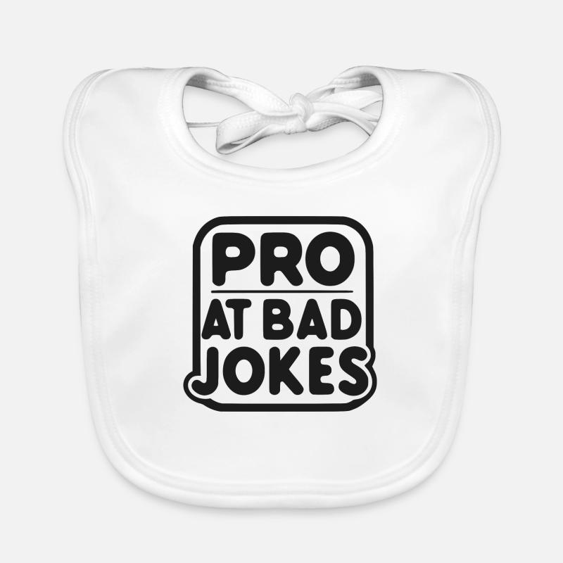 Pro at Bad Jokes Organic Baby Bibs