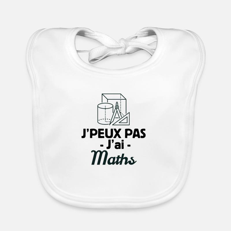 I can't I have math geek gift Organic Baby Bibs