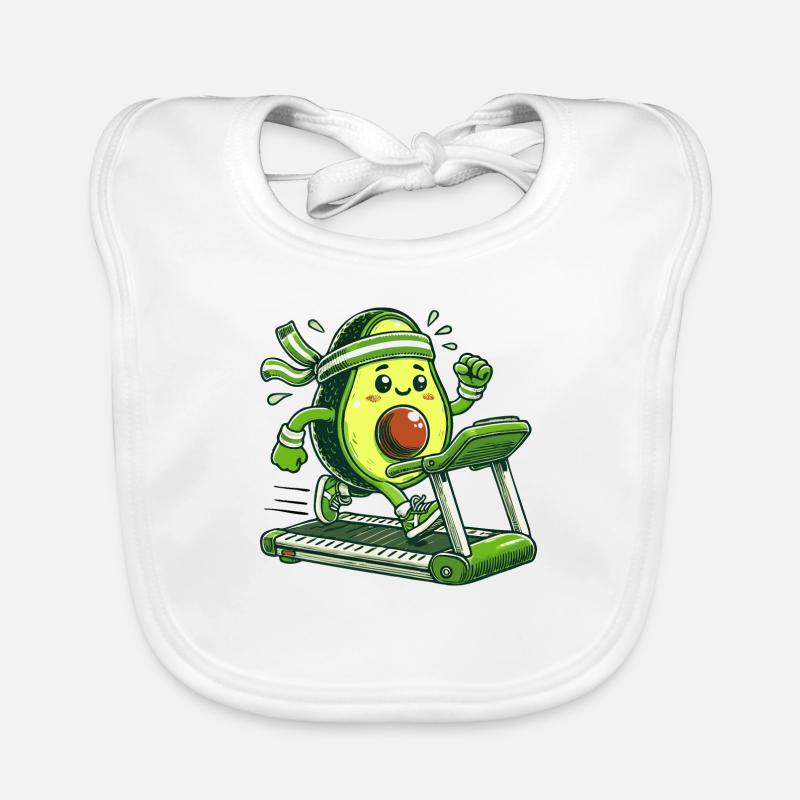Un avocat sportif - Bavoir bio Bébé - blanc