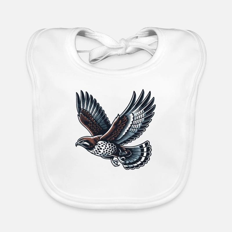 Buzzard - Organic Baby Bibs - white