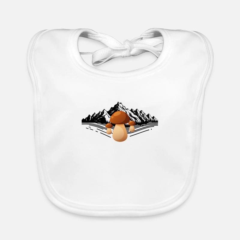 cèpes idée cadeau ramasseur de cèpes Bavoir bio Bébé