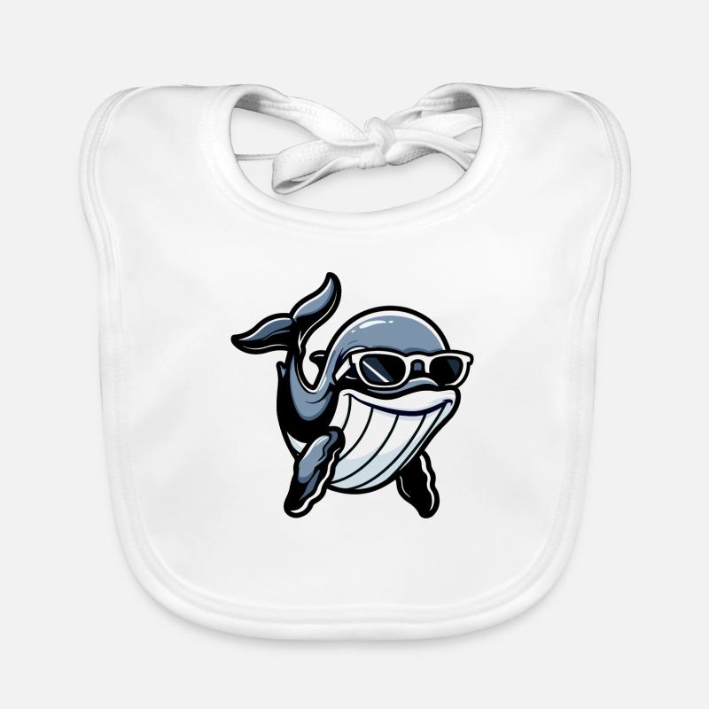 Whale Comic Cool Organic Baby Bibs