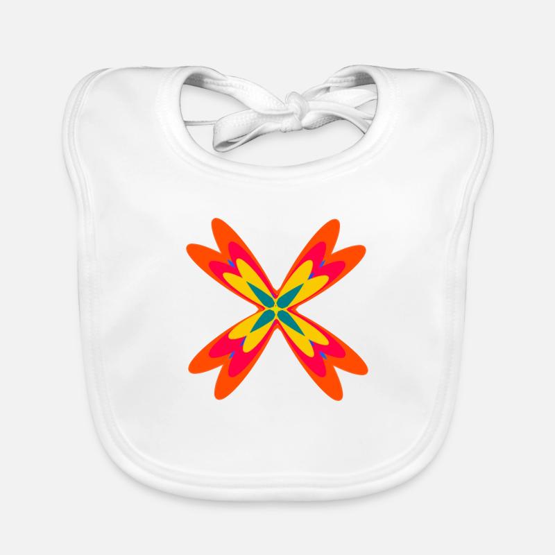 Abstract from three different patterns Organic Baby Bibs