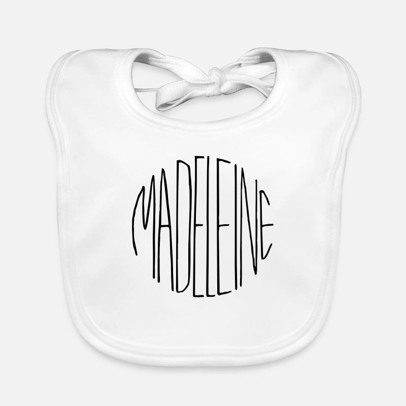 Madeleine - Bavoir bio Bébé - blanc