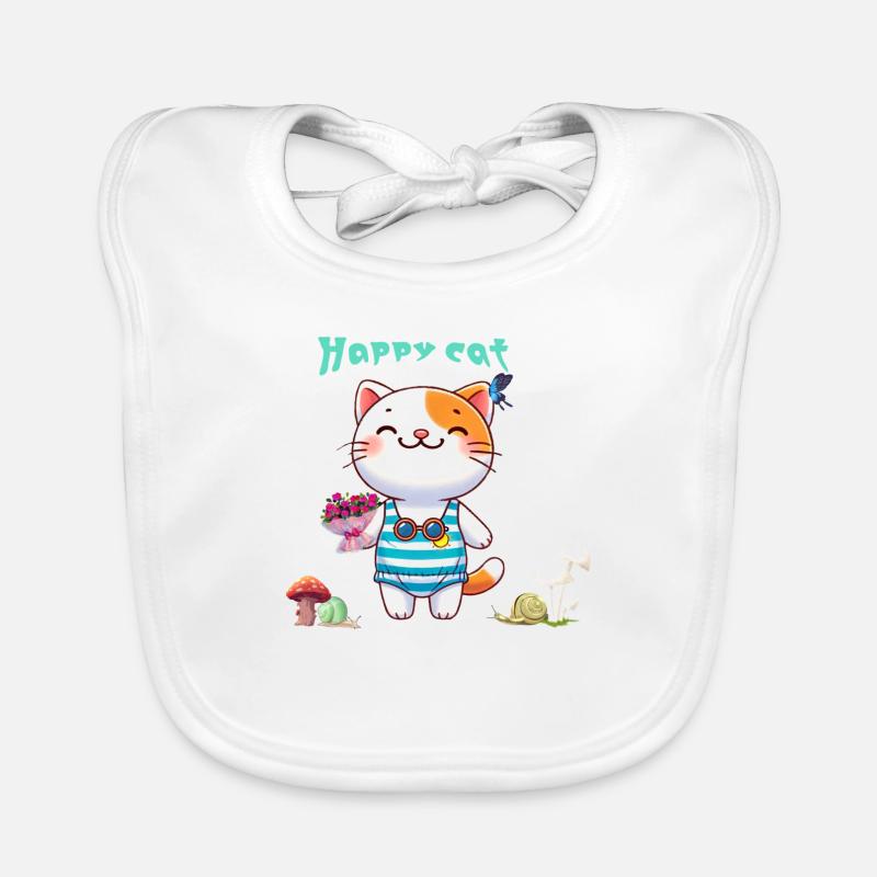 Cute cat Baby Bio-Lätzchen