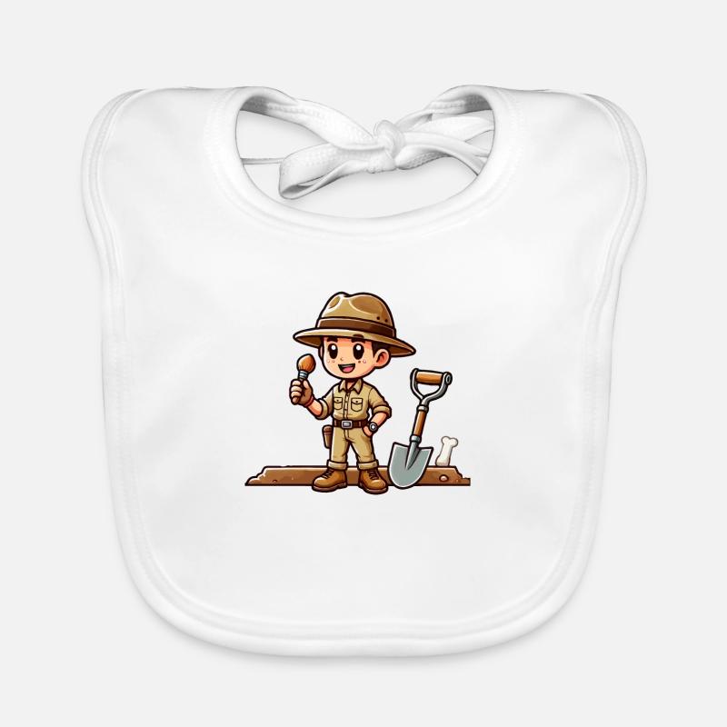 archaeologist comic Organic Baby Bibs