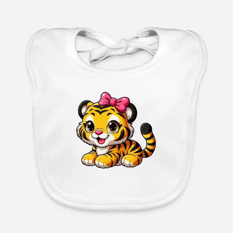 Mädchen Tiger Baby Bio-Lätzchen