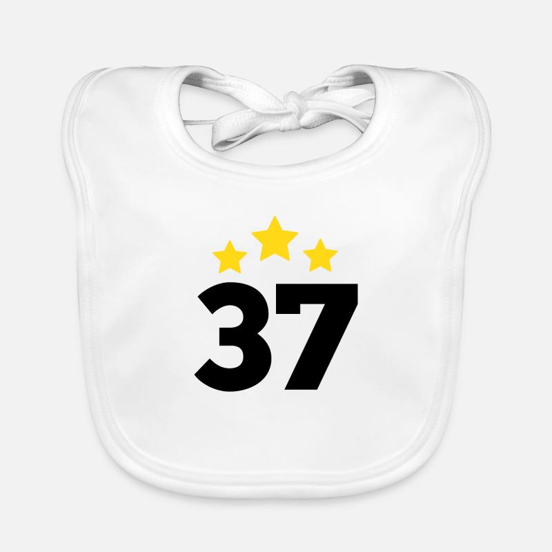 37 Years Star - 37th Anniversary Gift Organic Baby Bibs