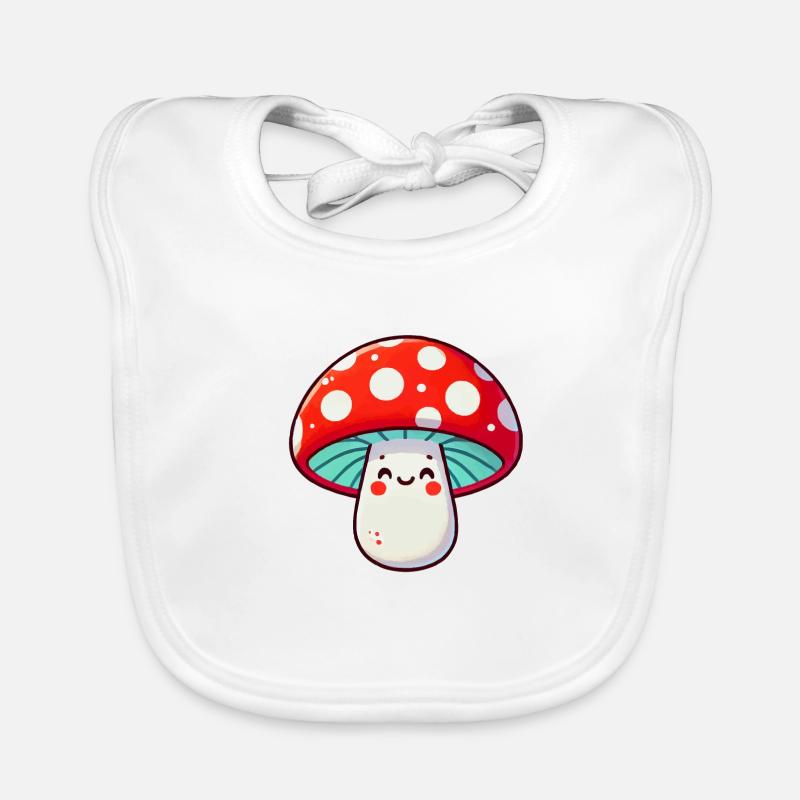 dessin animé comique de champignons Bavoir bio Bébé