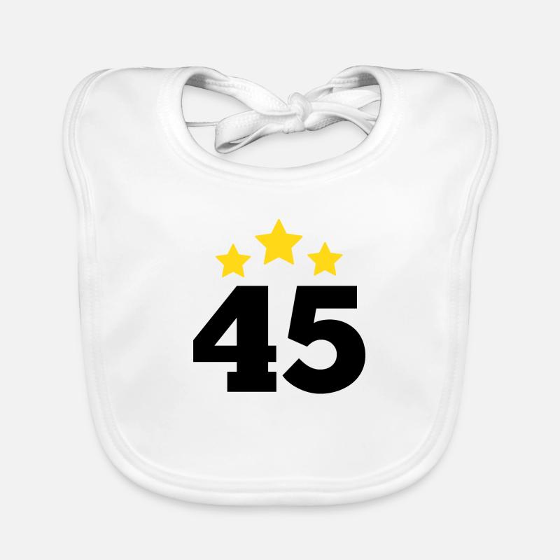 45 Years Star - 45th Anniversary Gift Organic Baby Bibs