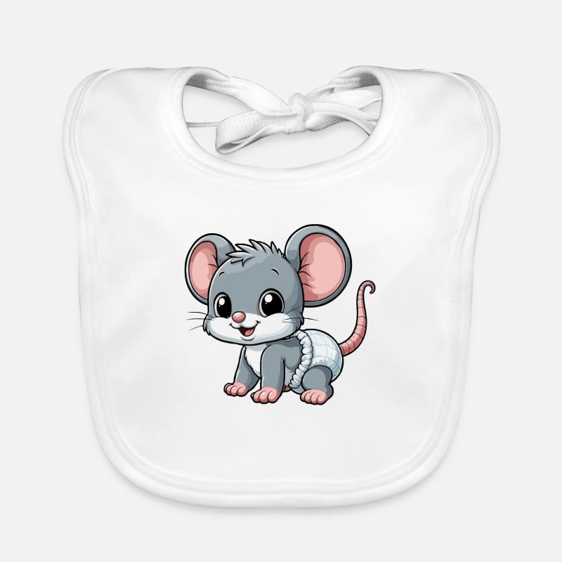Baby mouse with diaper Organic Baby Bibs