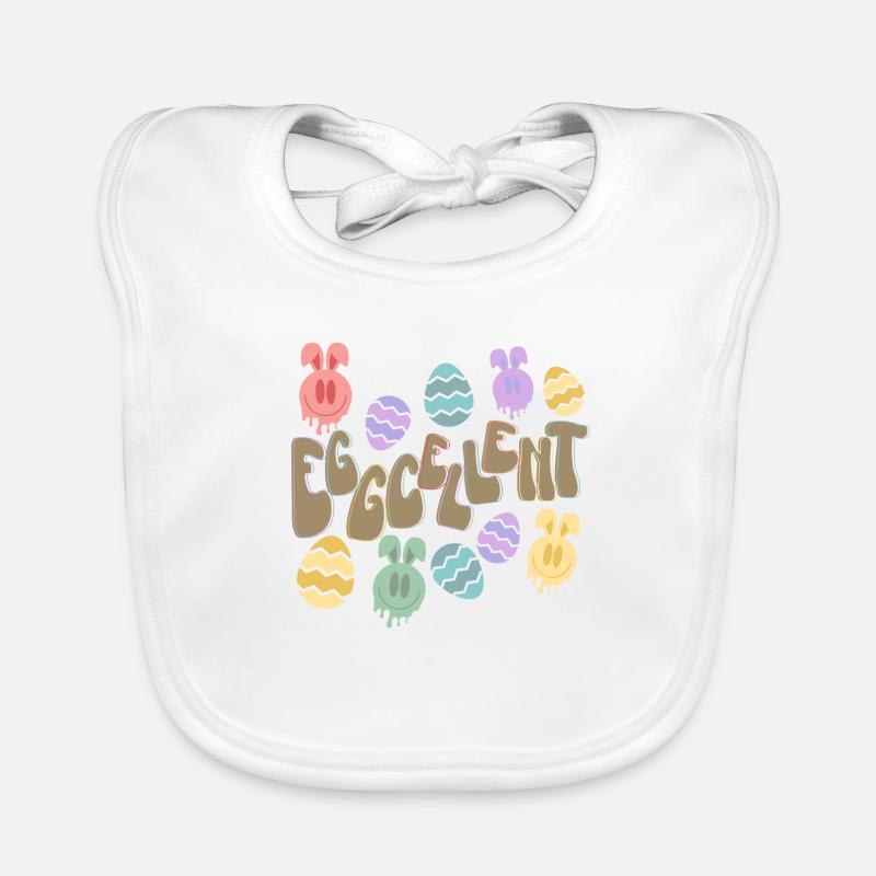 EGGCELLENT - Bavoir bio Bébé - blanc