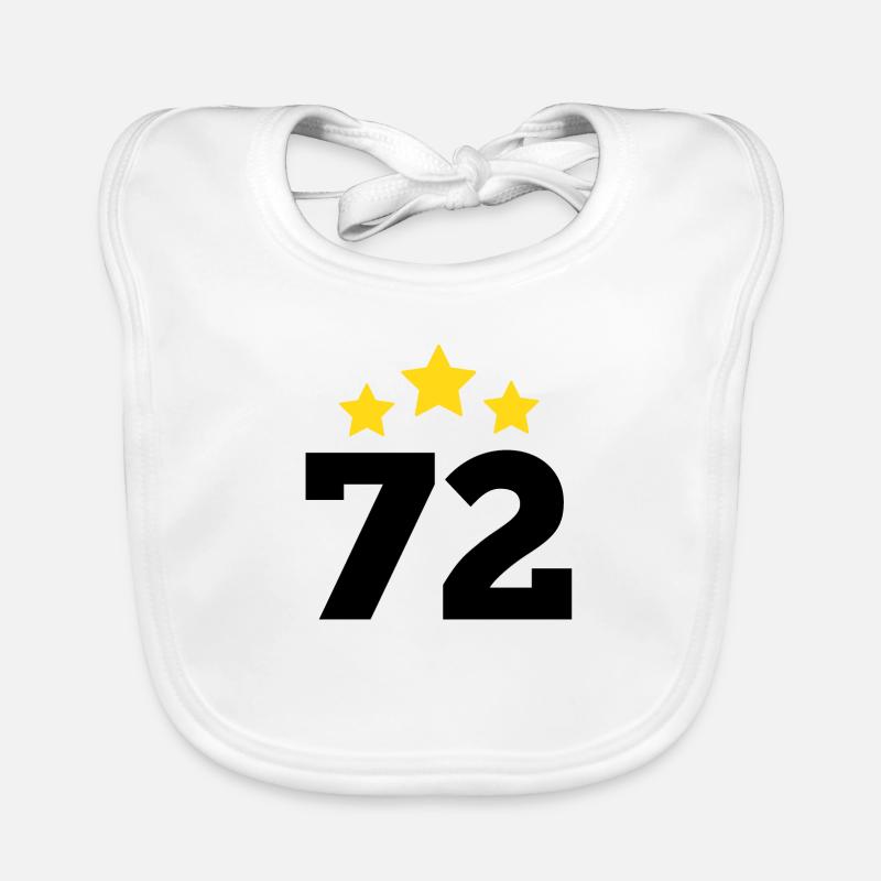 72 ans étoile - cadeau 72e anniversaire Bavoir bio Bébé