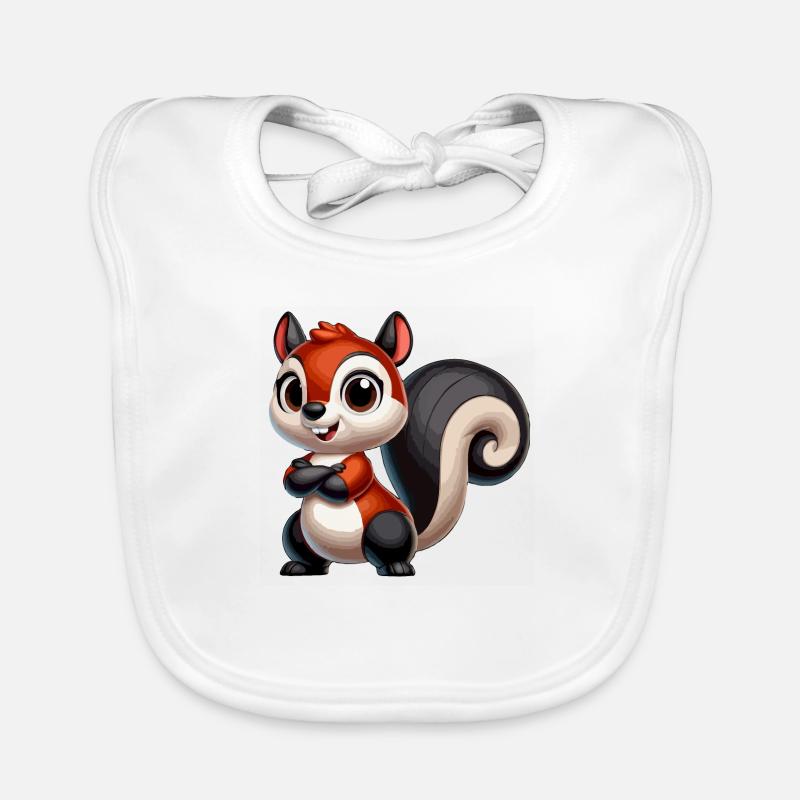 Squirrel blacktail Organic Baby Bibs