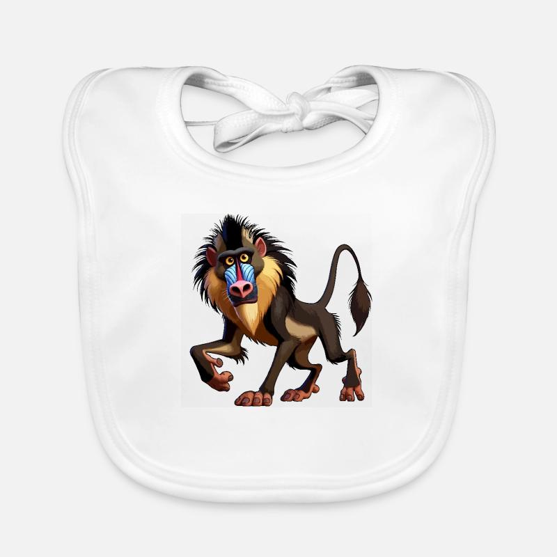 Babouin mandrill Bavoir bio Bébé