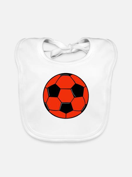 Football - Bavoir bio Bébé - blanc - Devant