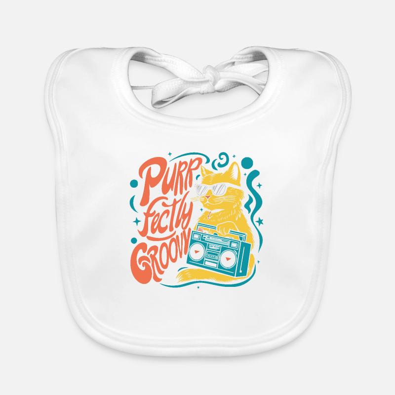 Parfaitement groovy - Bavoir bio Bébé - blanc
