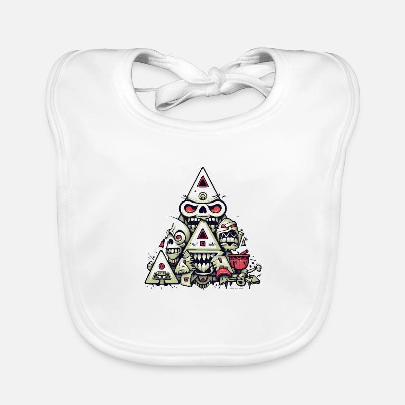 Abstract Collage Organic Baby Bibs