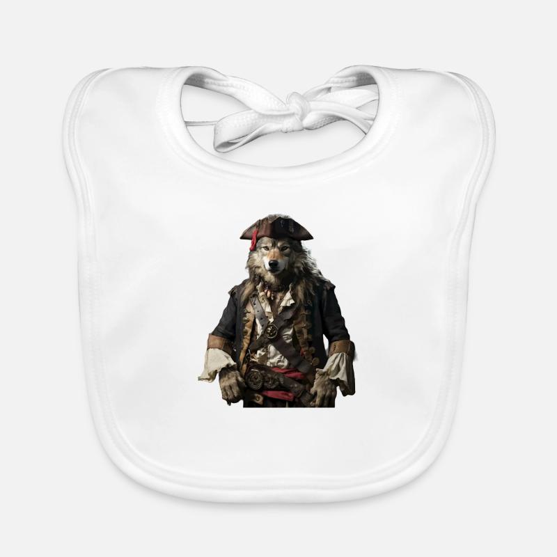 Loup pirate Bavoir bio Bébé