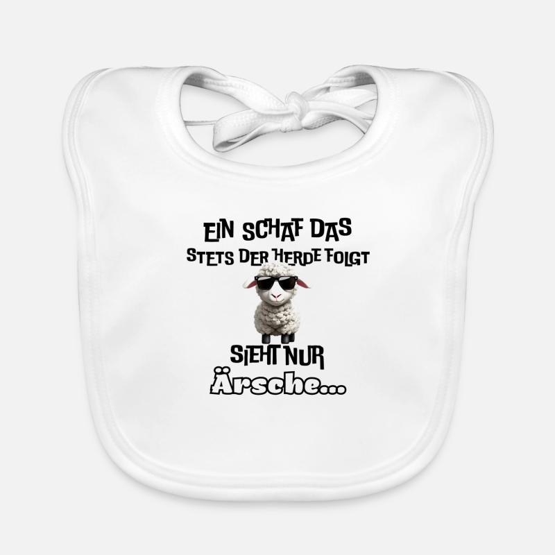 cooles Schaf mit Statement Baby Bio-Lätzchen