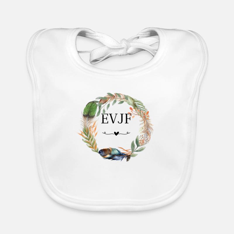 EVJF couronne fleurs boho Bavoir bio Bébé