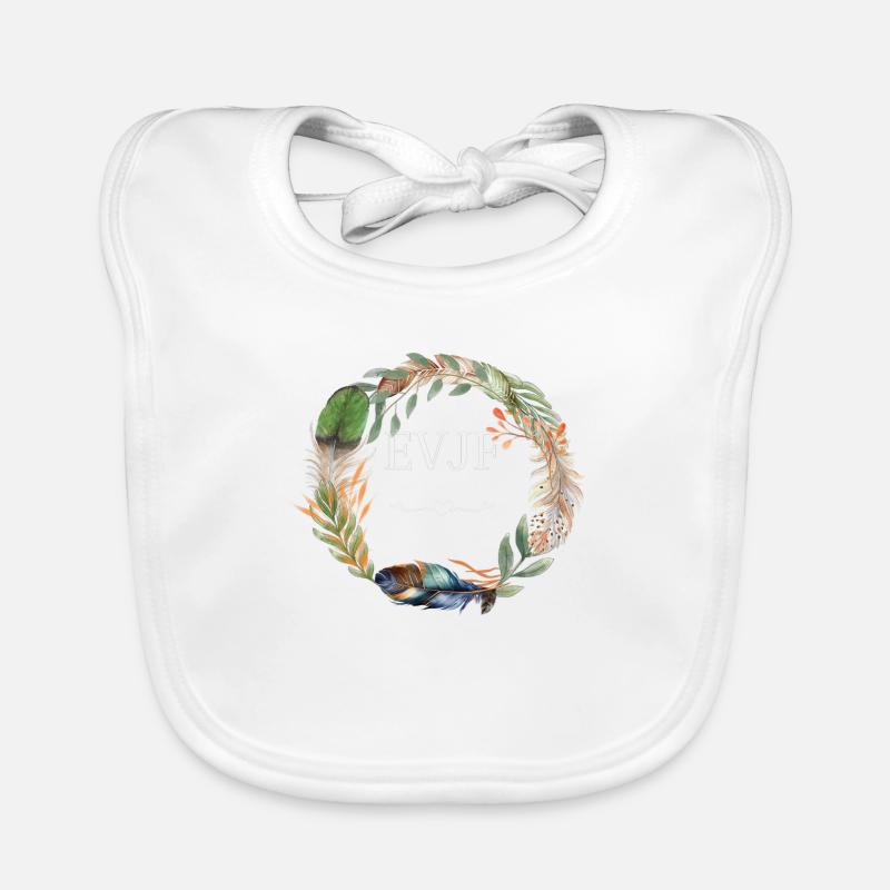 EVJF couronne fleurs boho Bavoir bio Bébé