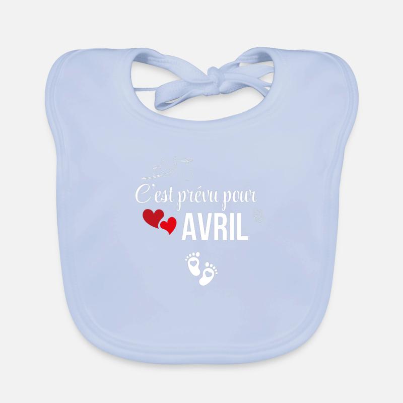 C’est prévu pour avril - annonce de grossesse Bavoir bio Bébé
