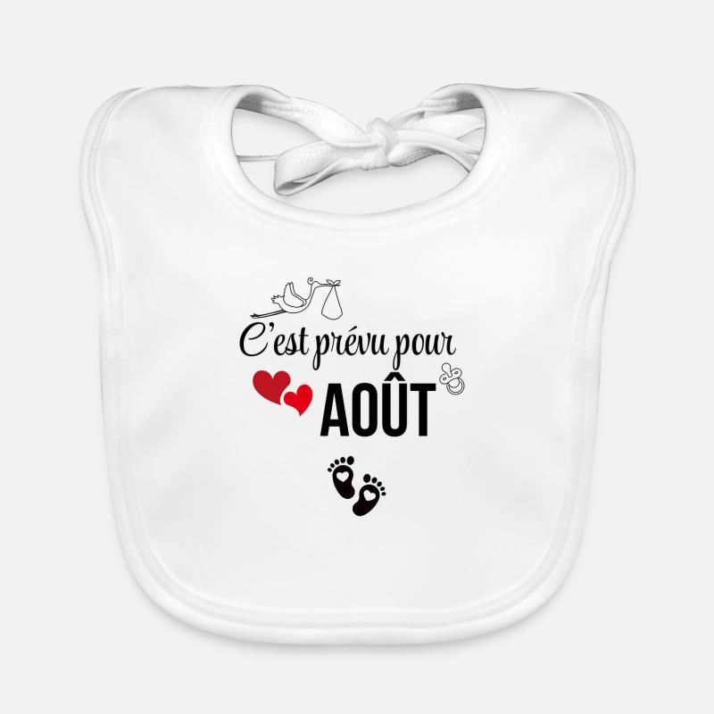 It's planned for August - pregnancy announcement Organic Baby Bibs